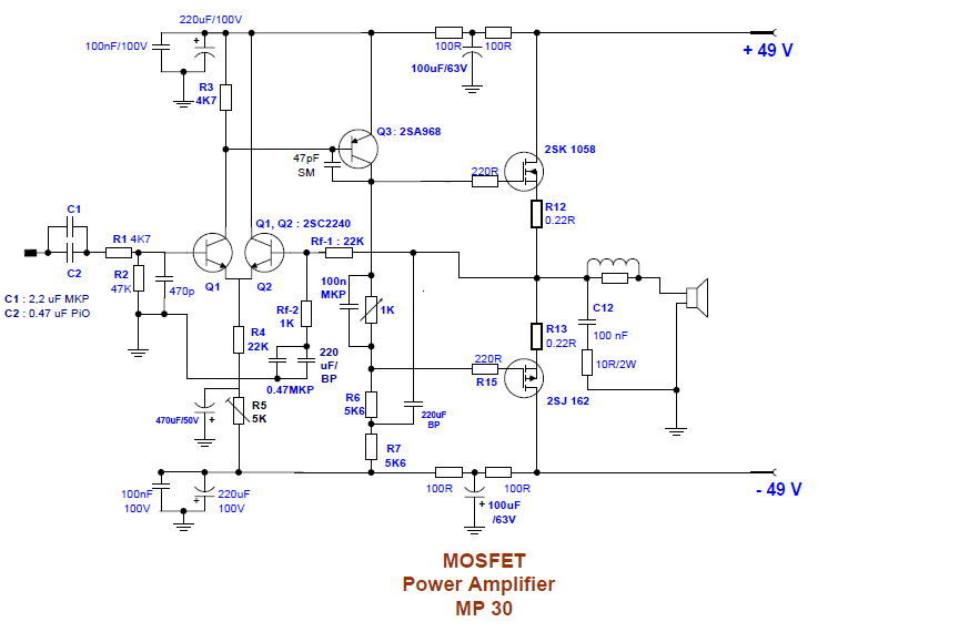 mosfet ipulse speaker driver