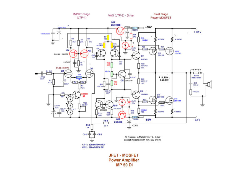 JFET-MOSFET Power Amplifier | mosfetaudio-didik.com